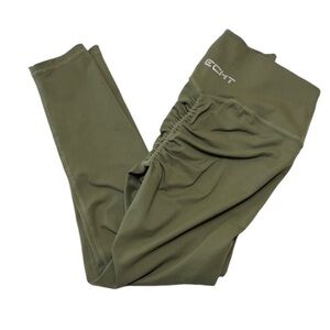 Echt Arise Scrunch Leggings Size Large Green Women Gym Pull On Pants High Rise